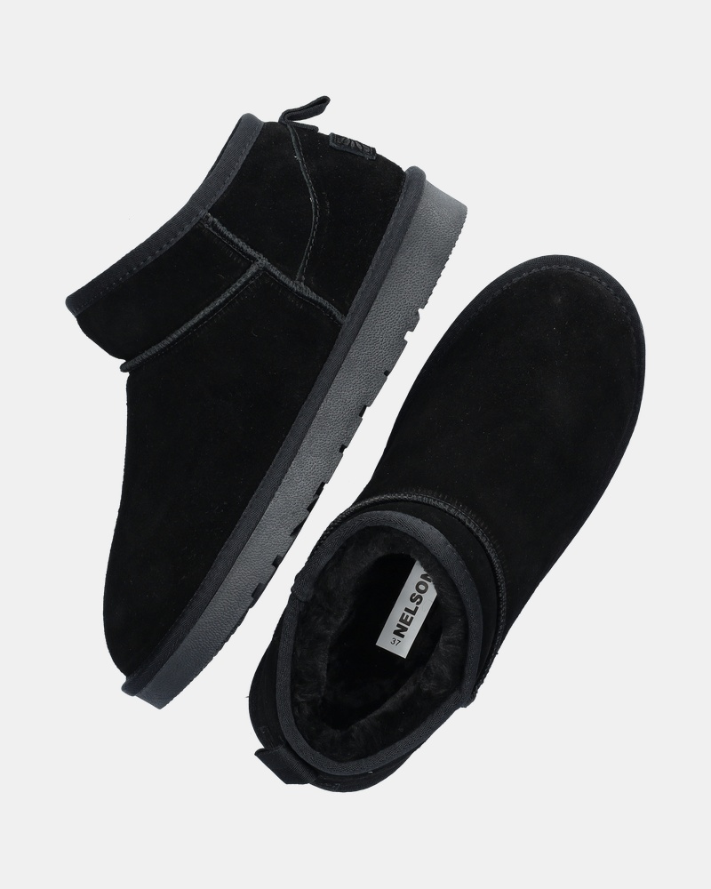 Nelson Gevoerde boots  - zwart