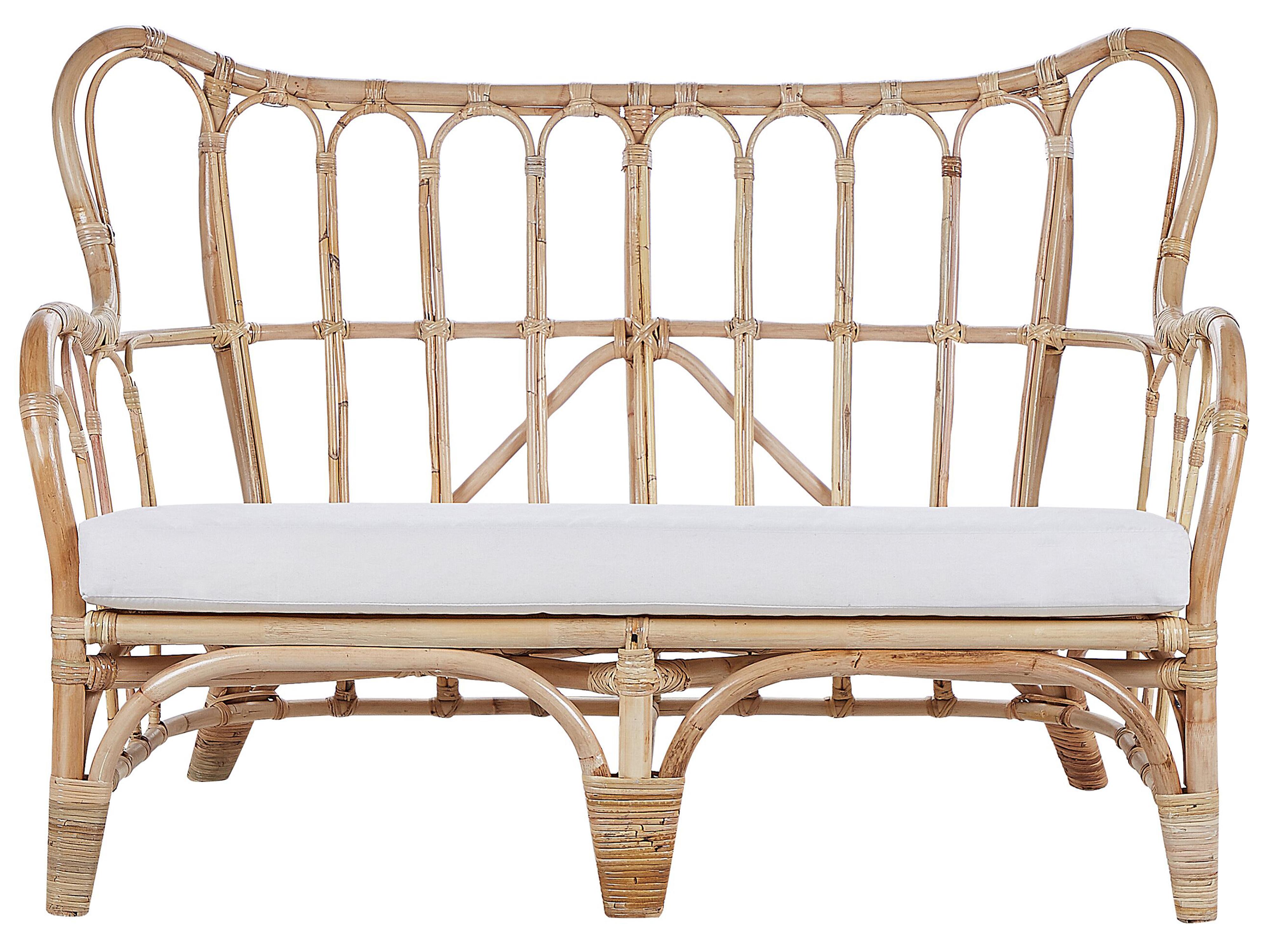 Loungeset met tafel 4-zits BRINDISI Rotan Natuurlijk