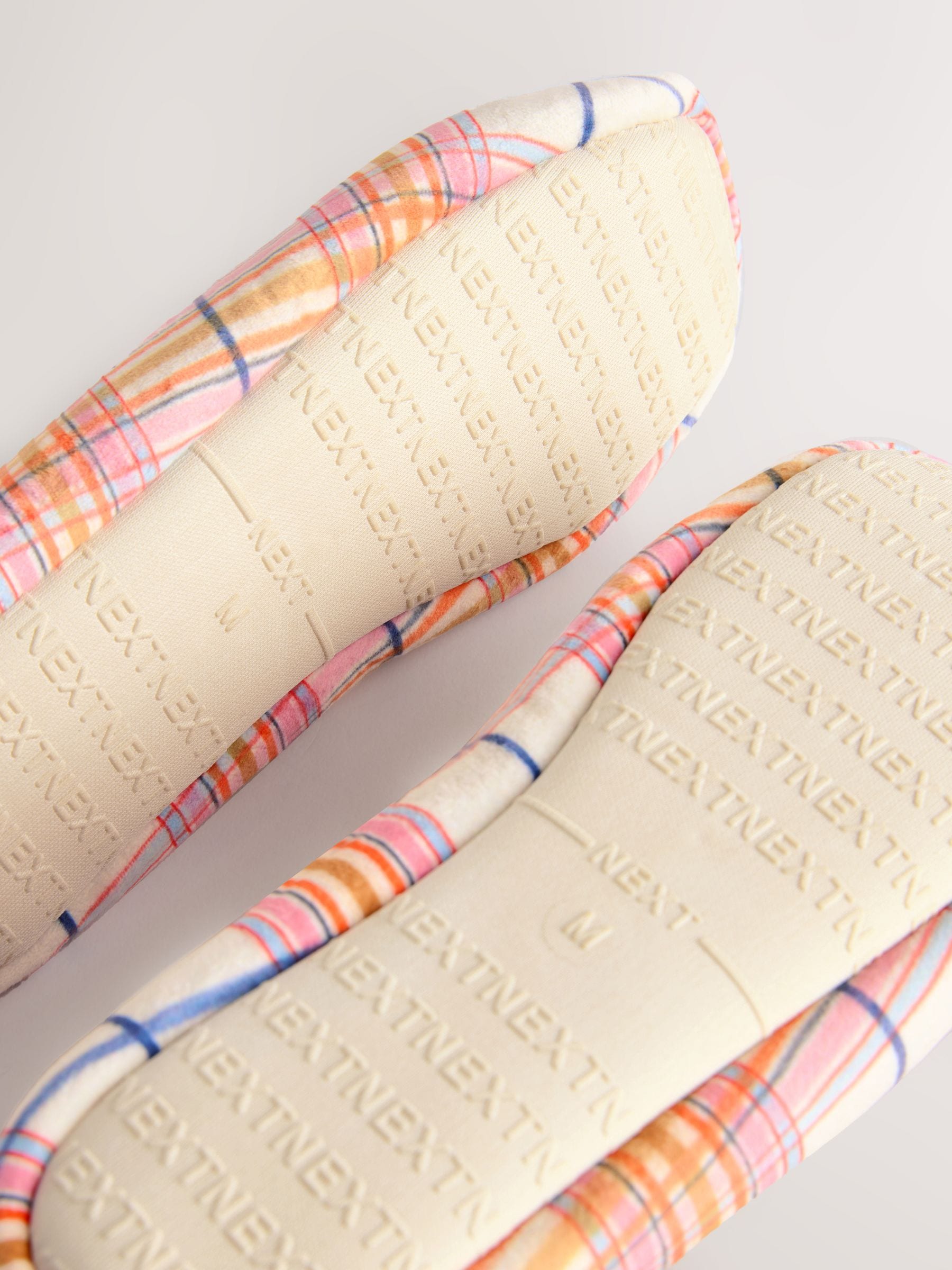 Oranje geruit - Plush Ballet Slippers