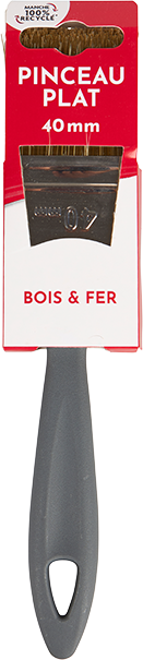 PINCEAU PLAT BOIS FER 40MM
