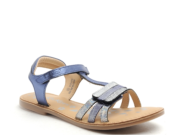 Kickers nu pieds enfant diamanto bleu