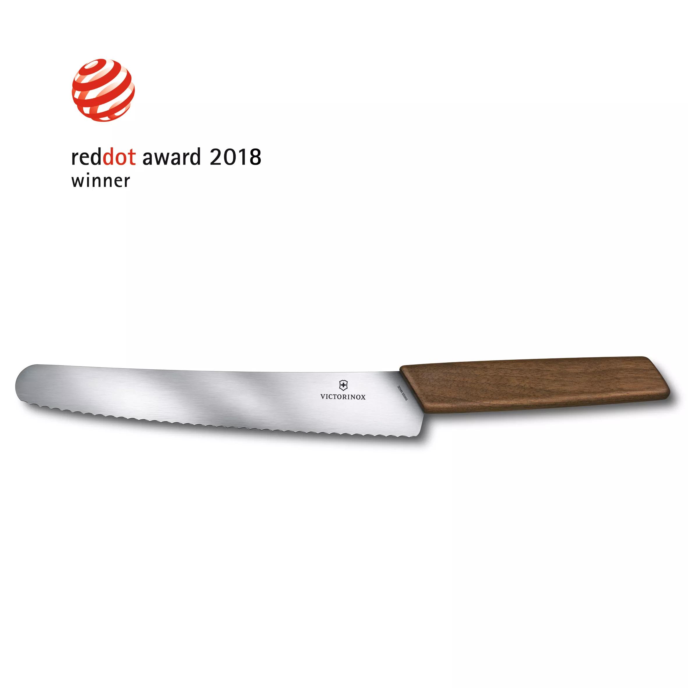 Swiss Modern Brot- und Konditormesser-Nussbaumholz