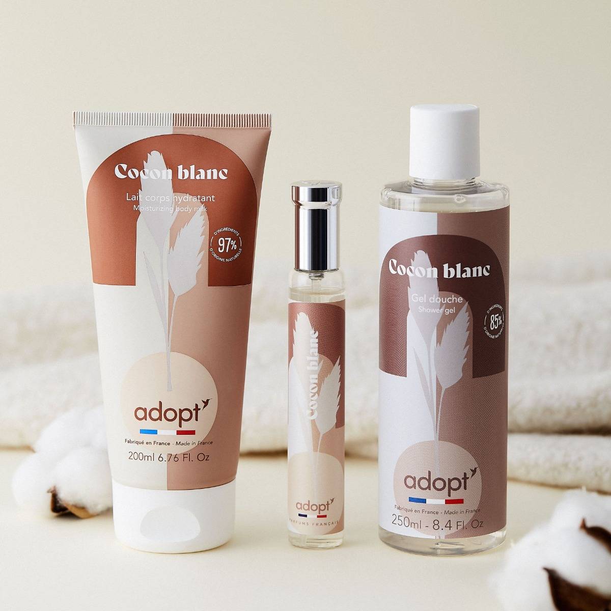 Cocon blanc - Coffret chalet eau de parfum 30ml + gel douche 250ml + lait corps 200ml