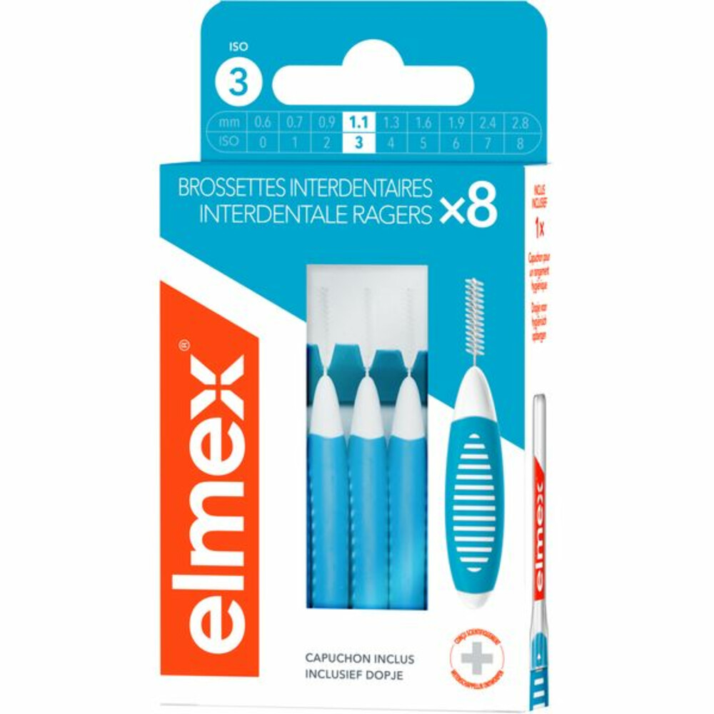 Elmex Interdentale Ragers 1,1 mm Blauw ISO Maat 38 stuks