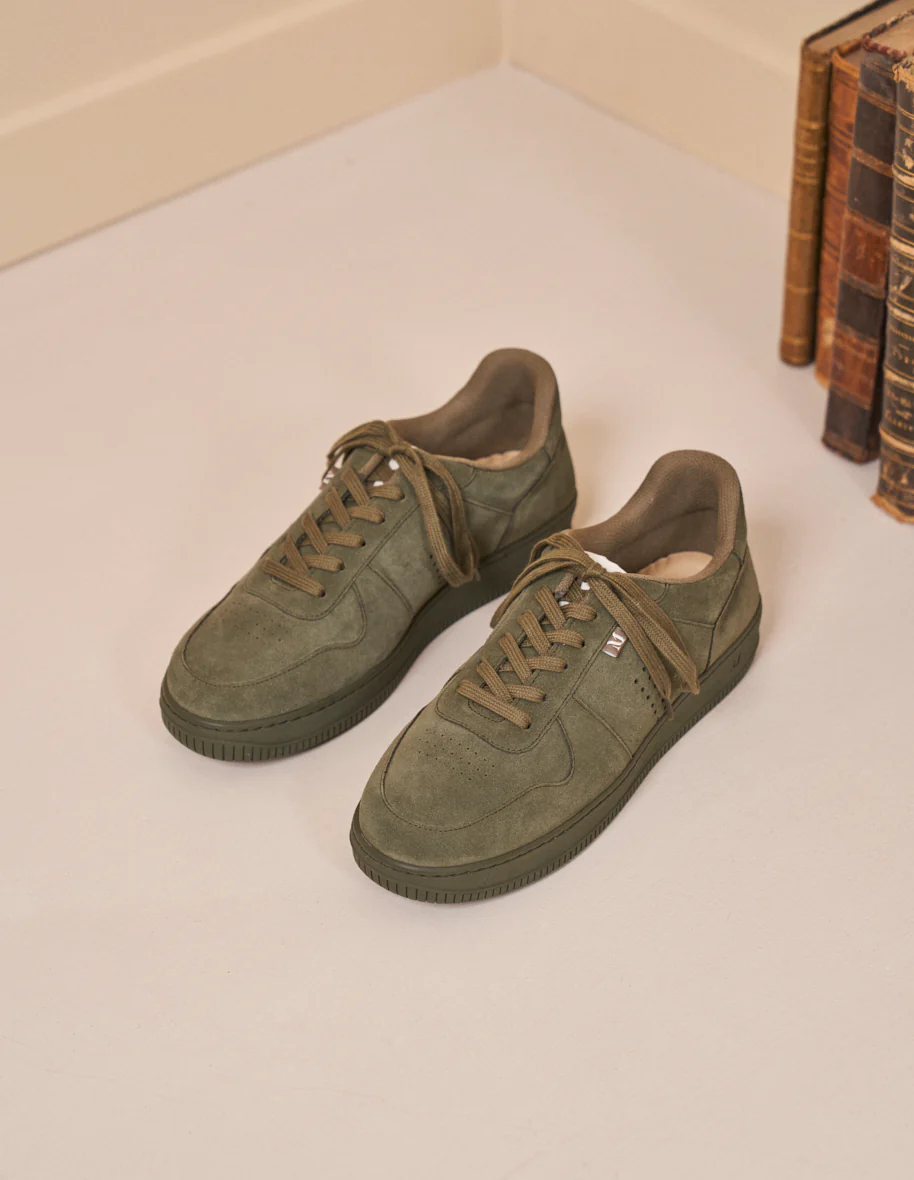 Baskets basses Maxence H - Suede kaki