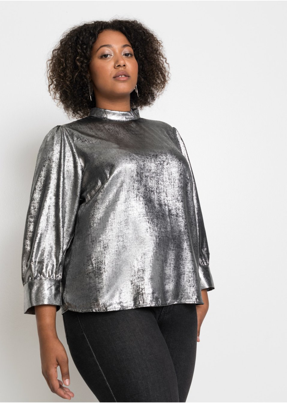 Blouse look métallique