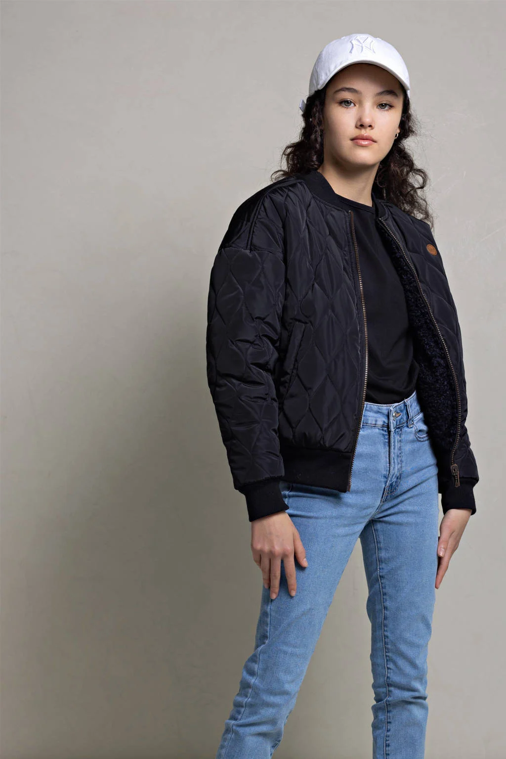NoBell’ reversible quilted winterjas Bombi zwart