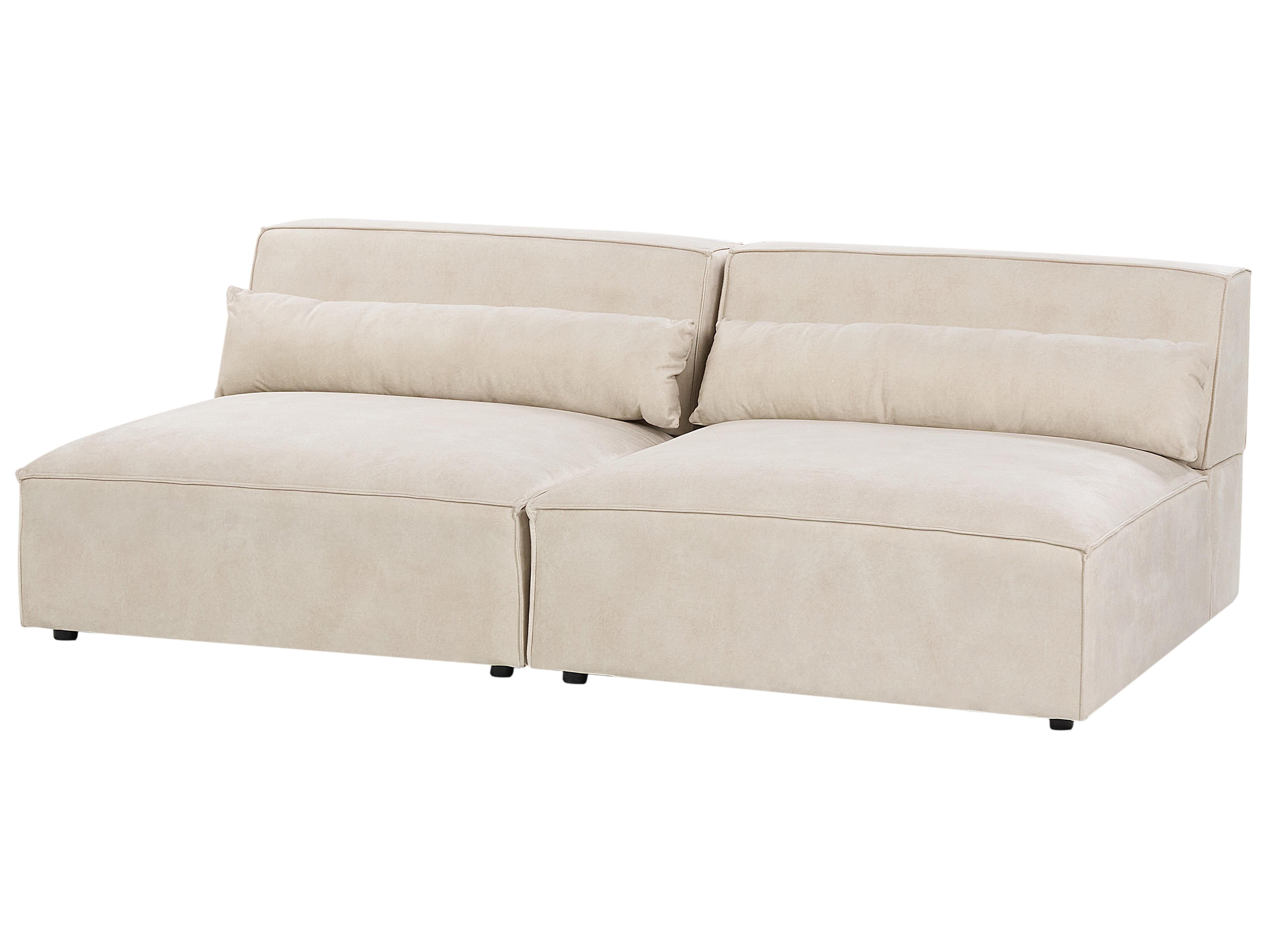 Modulaire bank 2-zits HELLNAR Fluweel Lichtbeige
