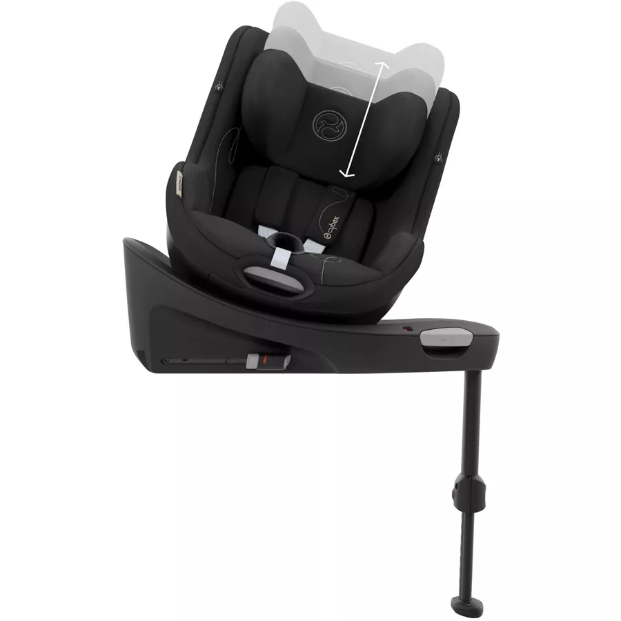 cybex GOLD Kindersitz Set Reboarder Sirona G inklusive Babyschale Cloud G inklusive Basisstation Base G Moon Black