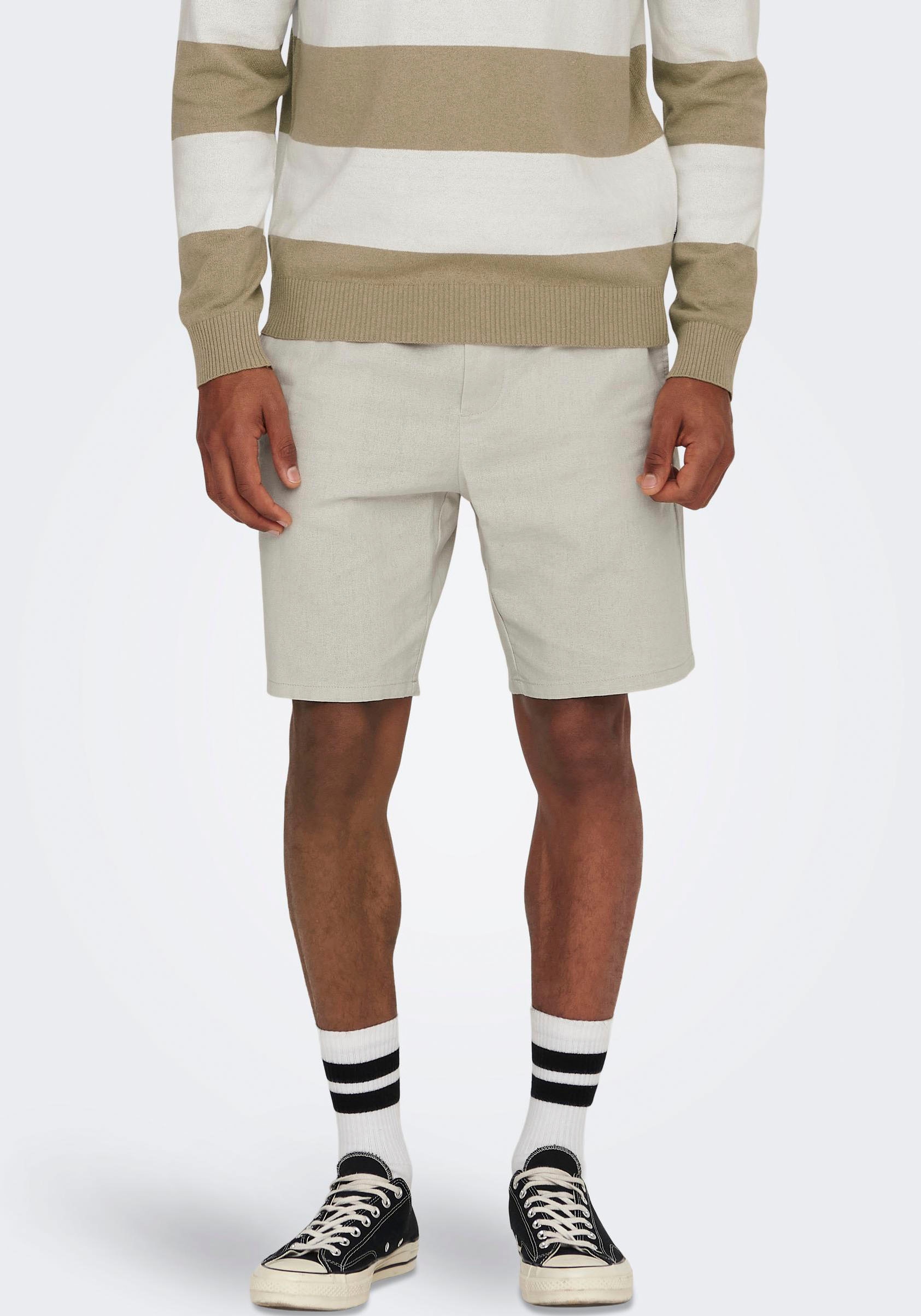 ONLY & SONS Shorts »ONSLINUS 0007 COT LIN SHORTS NOOS«