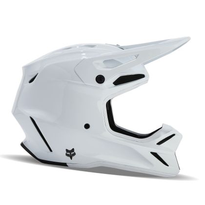 Casque cross Fox V3 RS CARBON SOLID 2024 - Blanc