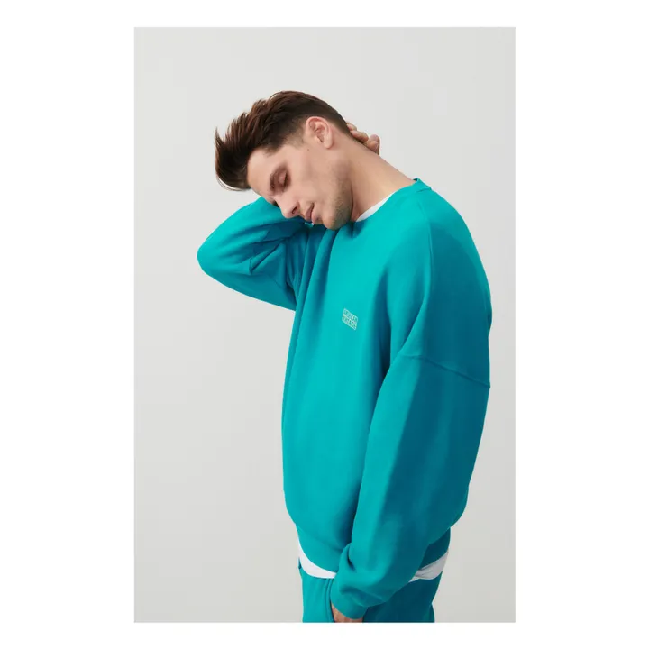 American Vintage Sweat Izubird | Bleu turquoise