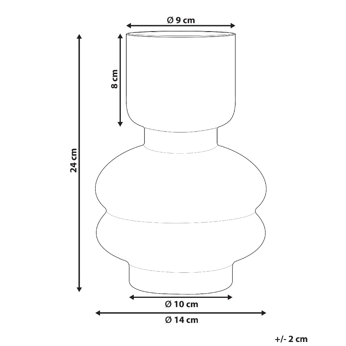 Beliani Vase Rodia Verre