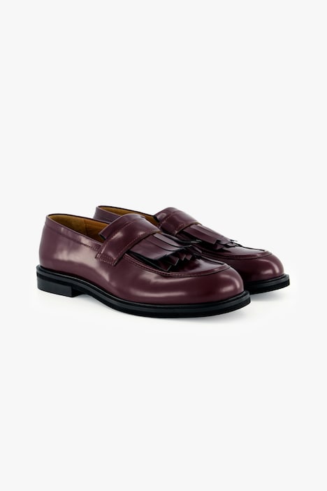 Leder-Loafer, Fransen, Lederfutter, Weite H