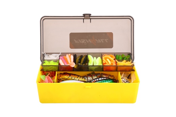 Coffret multi-leurres Fish4All durs, souples et métalliques avec pince (212pcs)