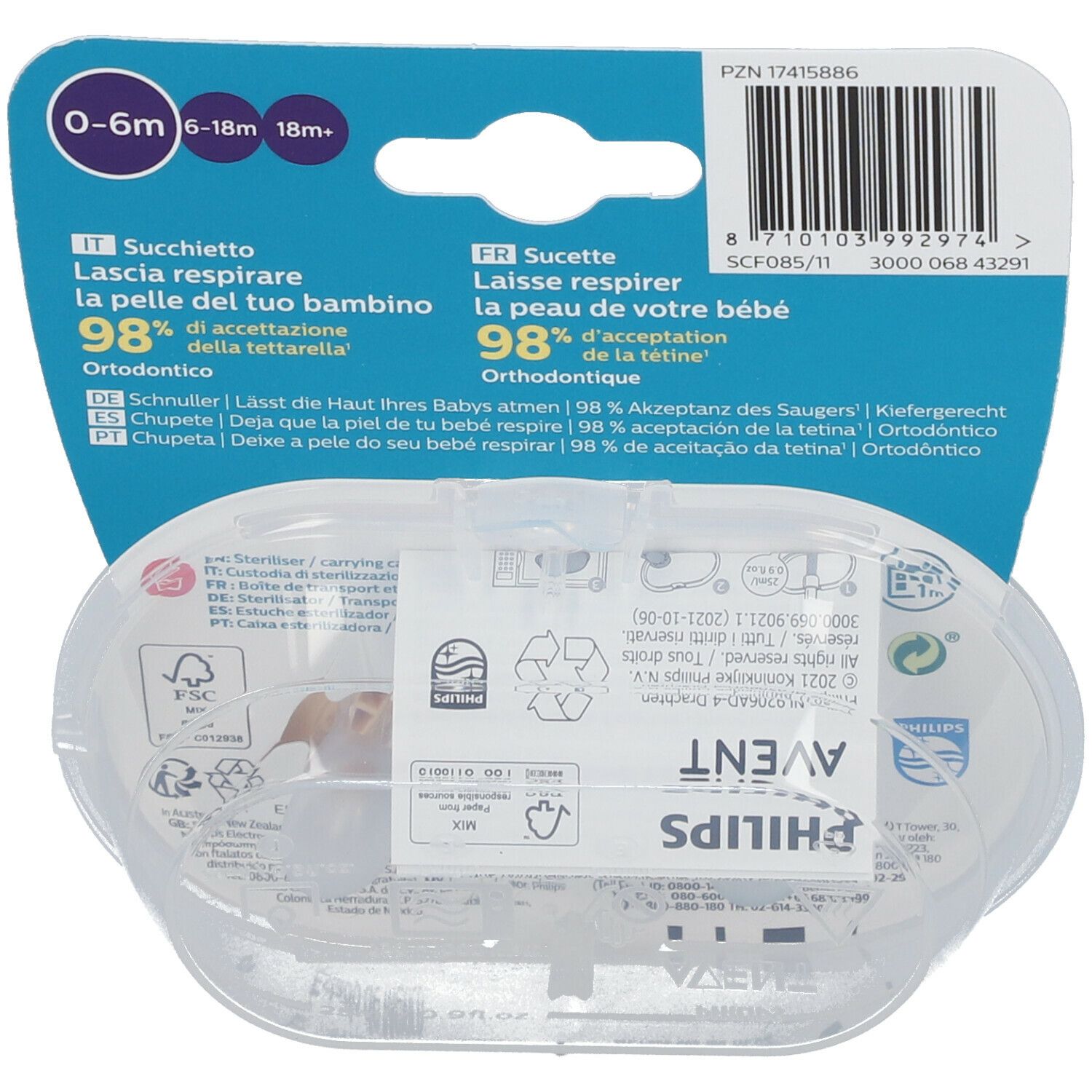 PHILIPS Avent Ultra Air Schnuller 0-6 Monate (Farbe/Motiv nicht wählbar)
