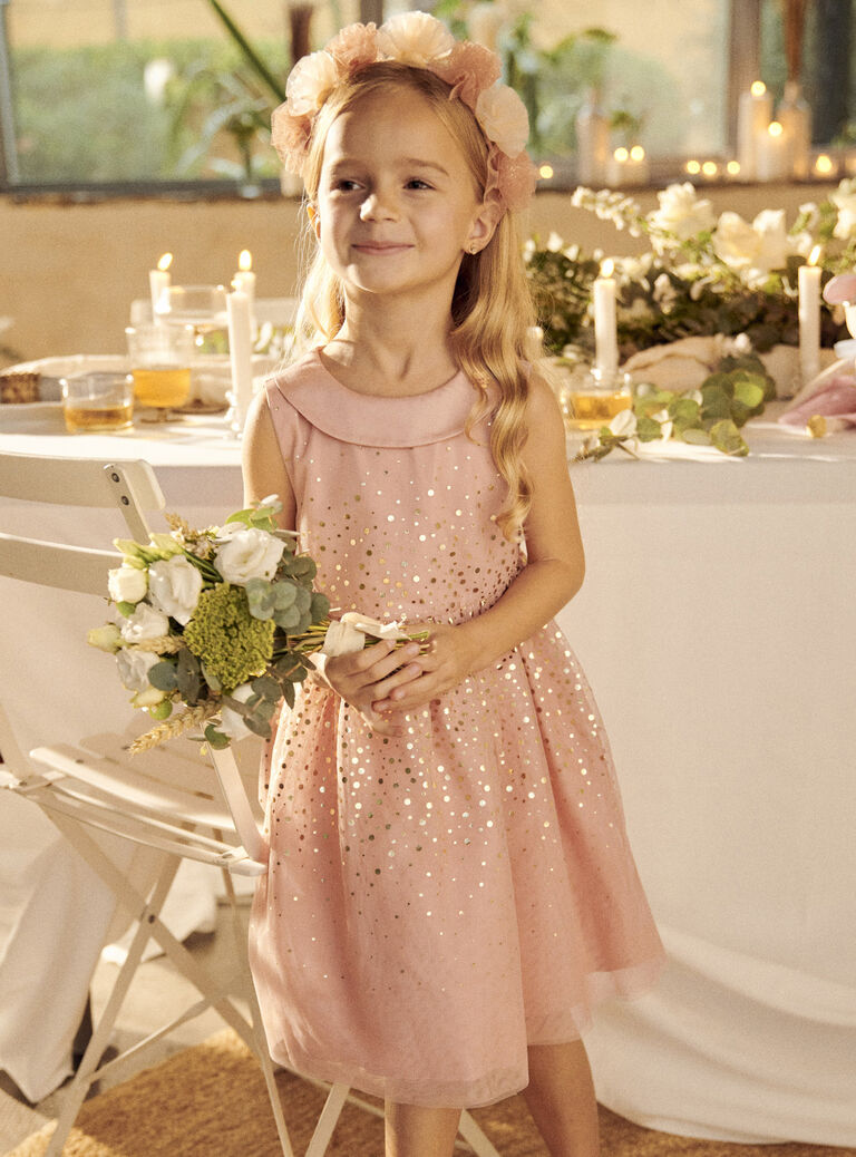 Robe rose à paillettes