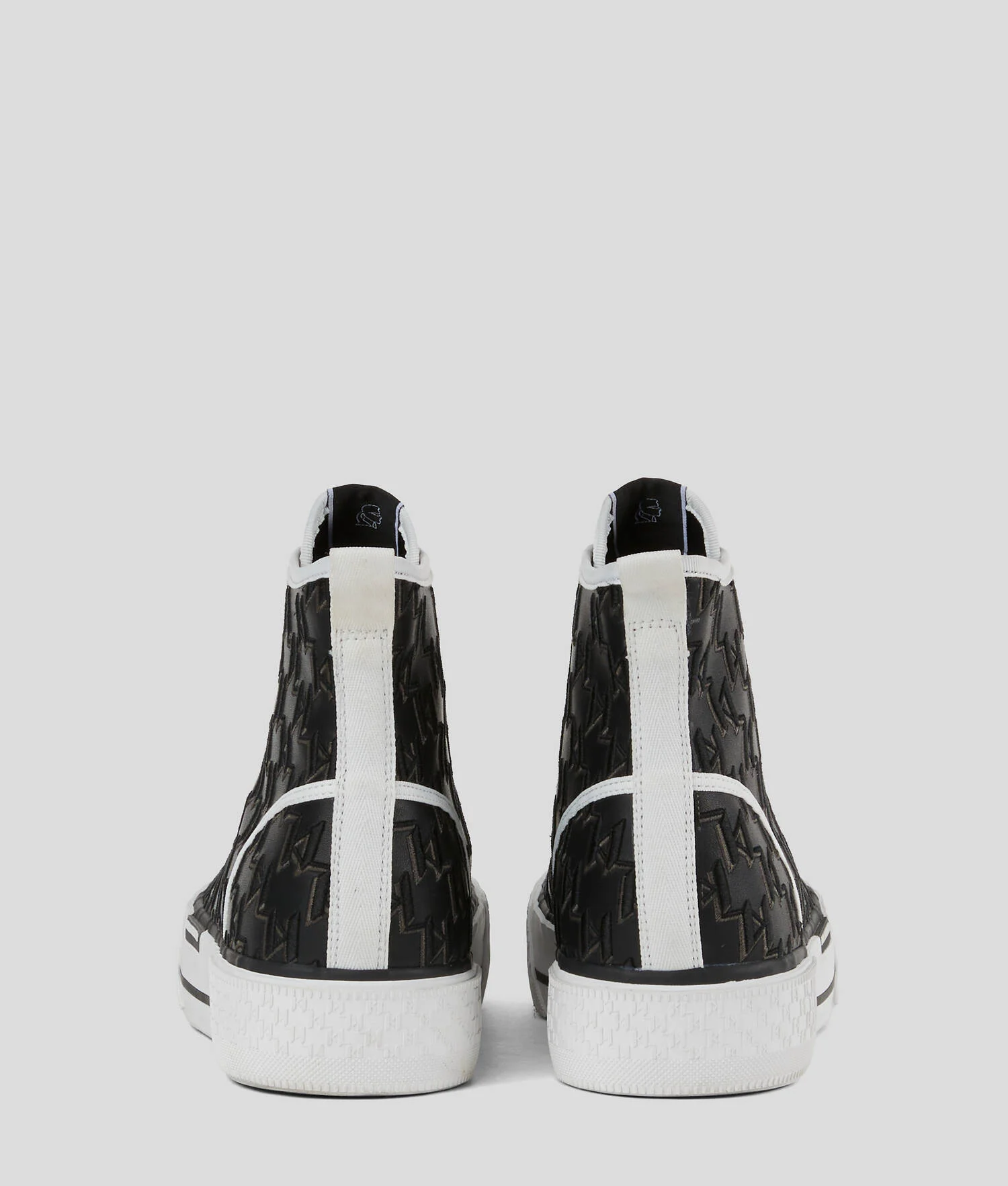 BASKETS MONTANTES KL MONOGRAM KAMPUS - Blanc/Noir