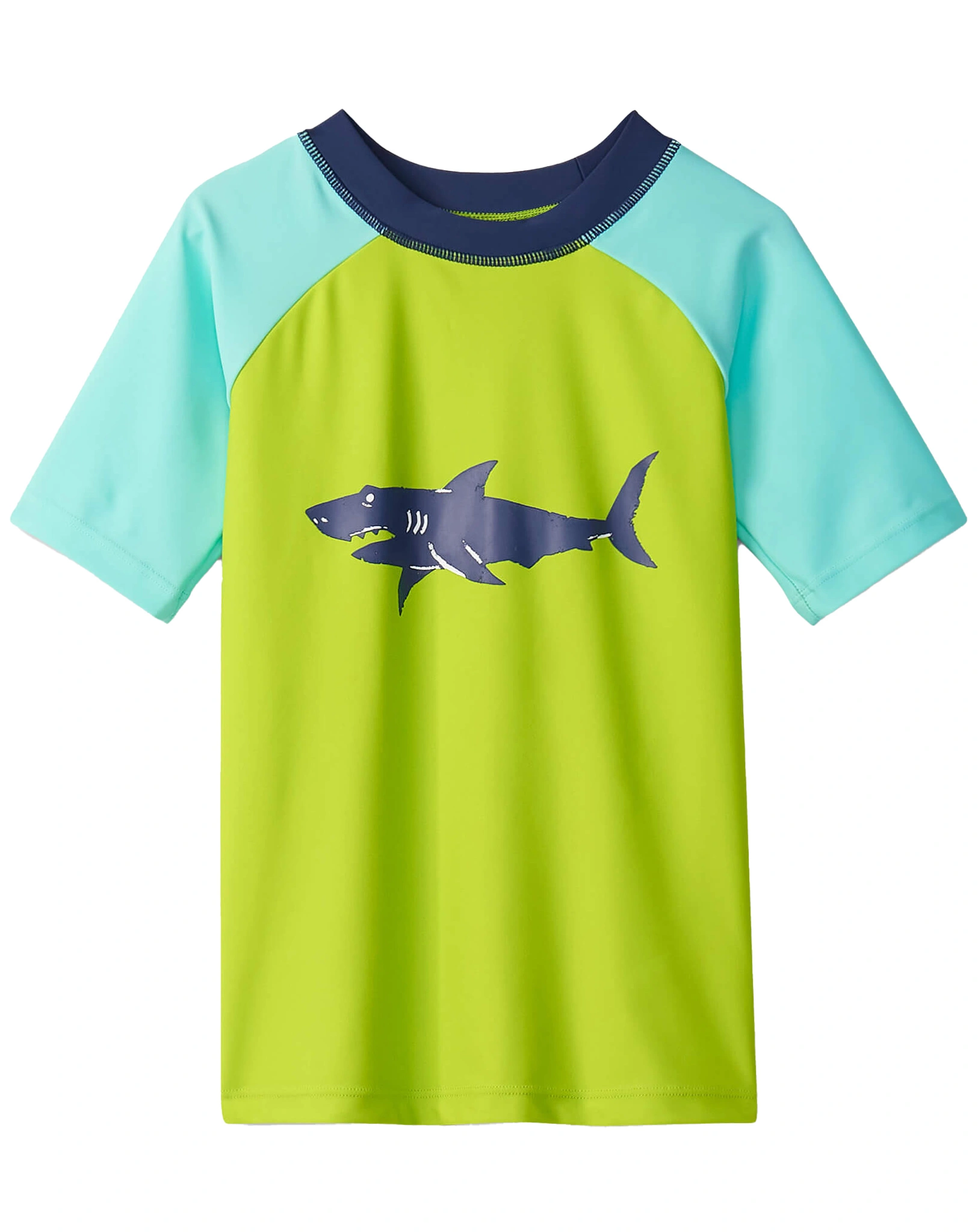 Badeshirt LIME GREEN SHARK in grün