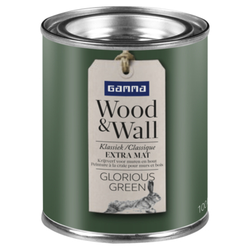 Gamma Wood&Wall krijtverf kleurtester Glorius Green 100 ml