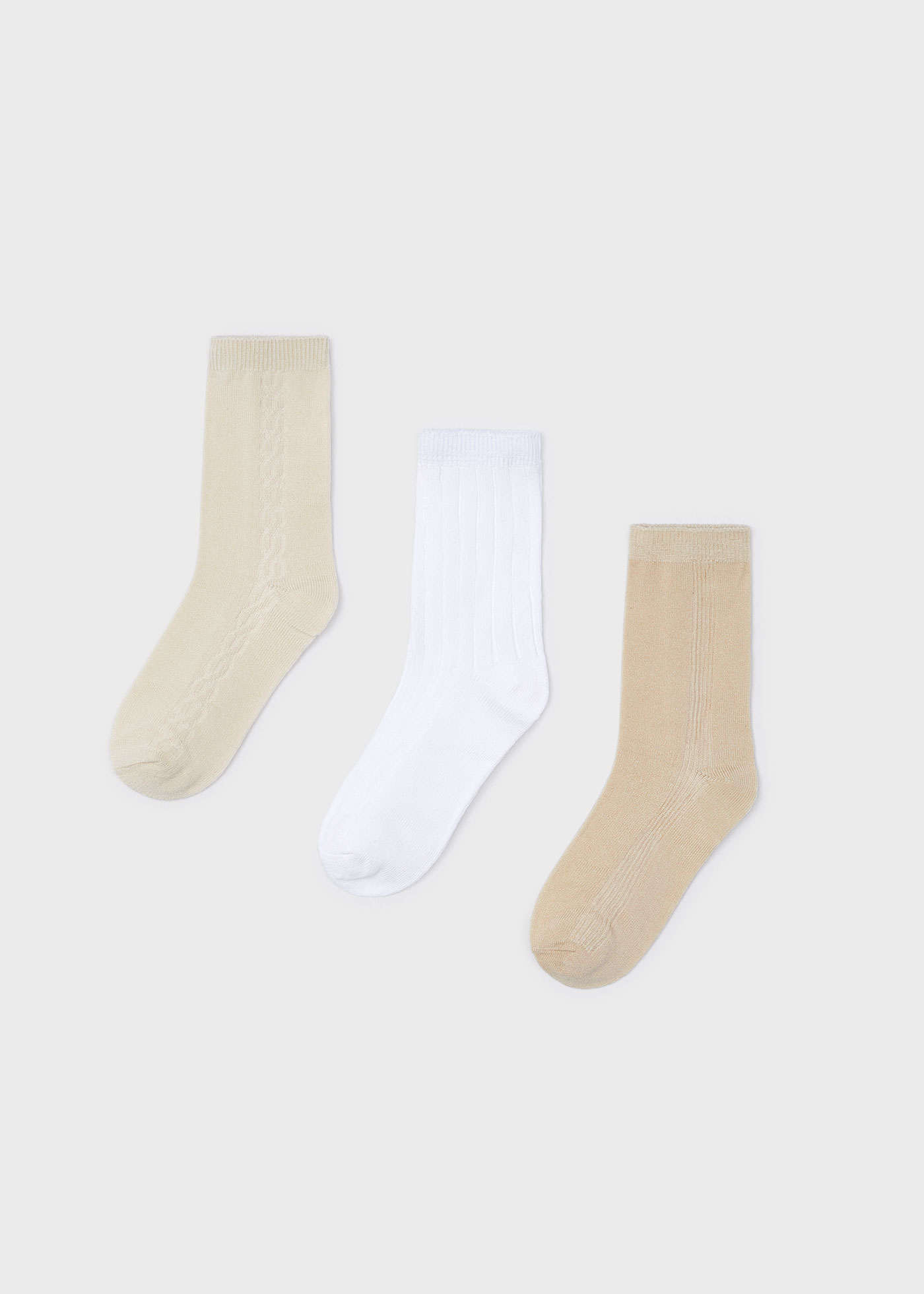Conjunto de 3 meias sociais infantis, azul marinho