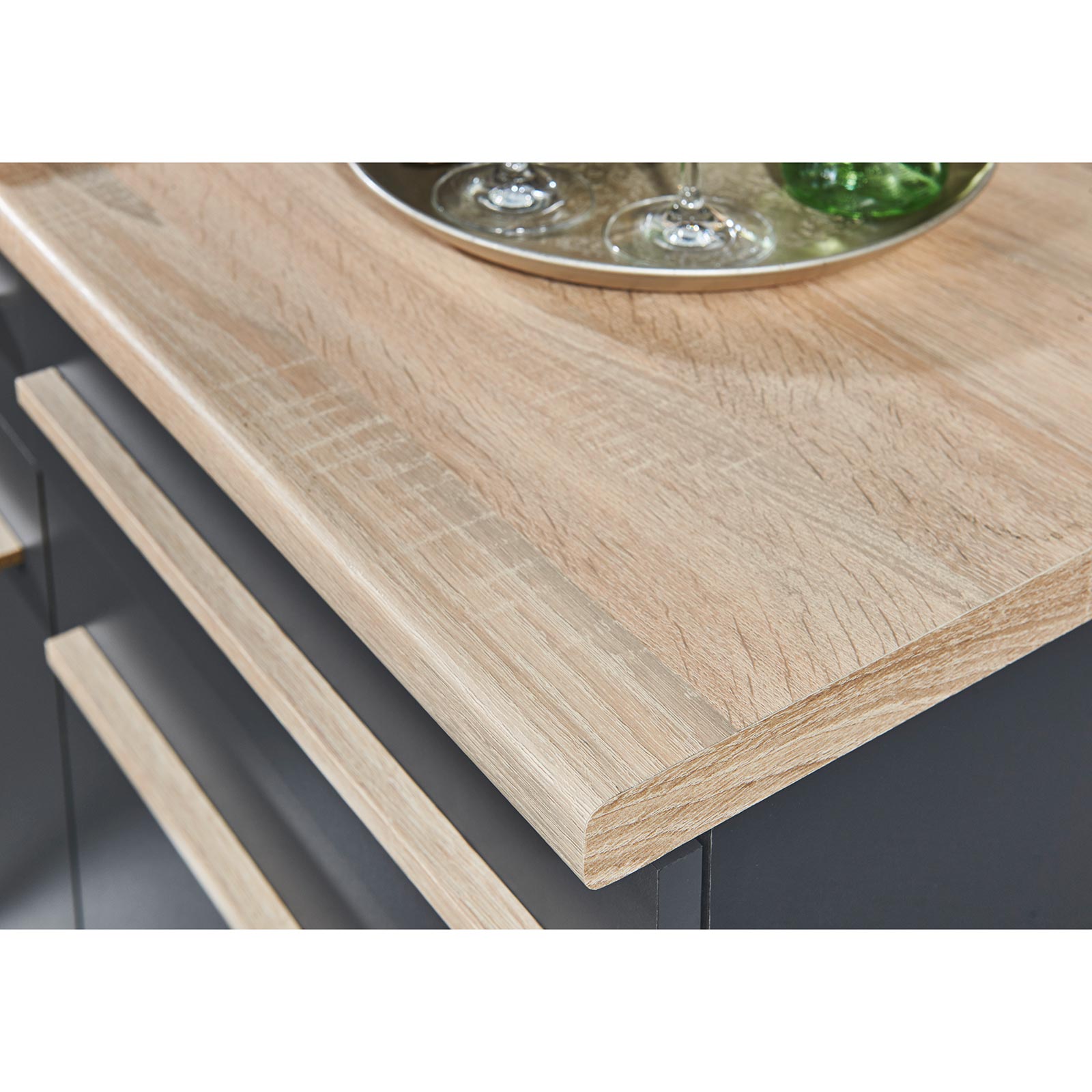Anrichte - anthrazit - Sonoma Eiche - 100 cm