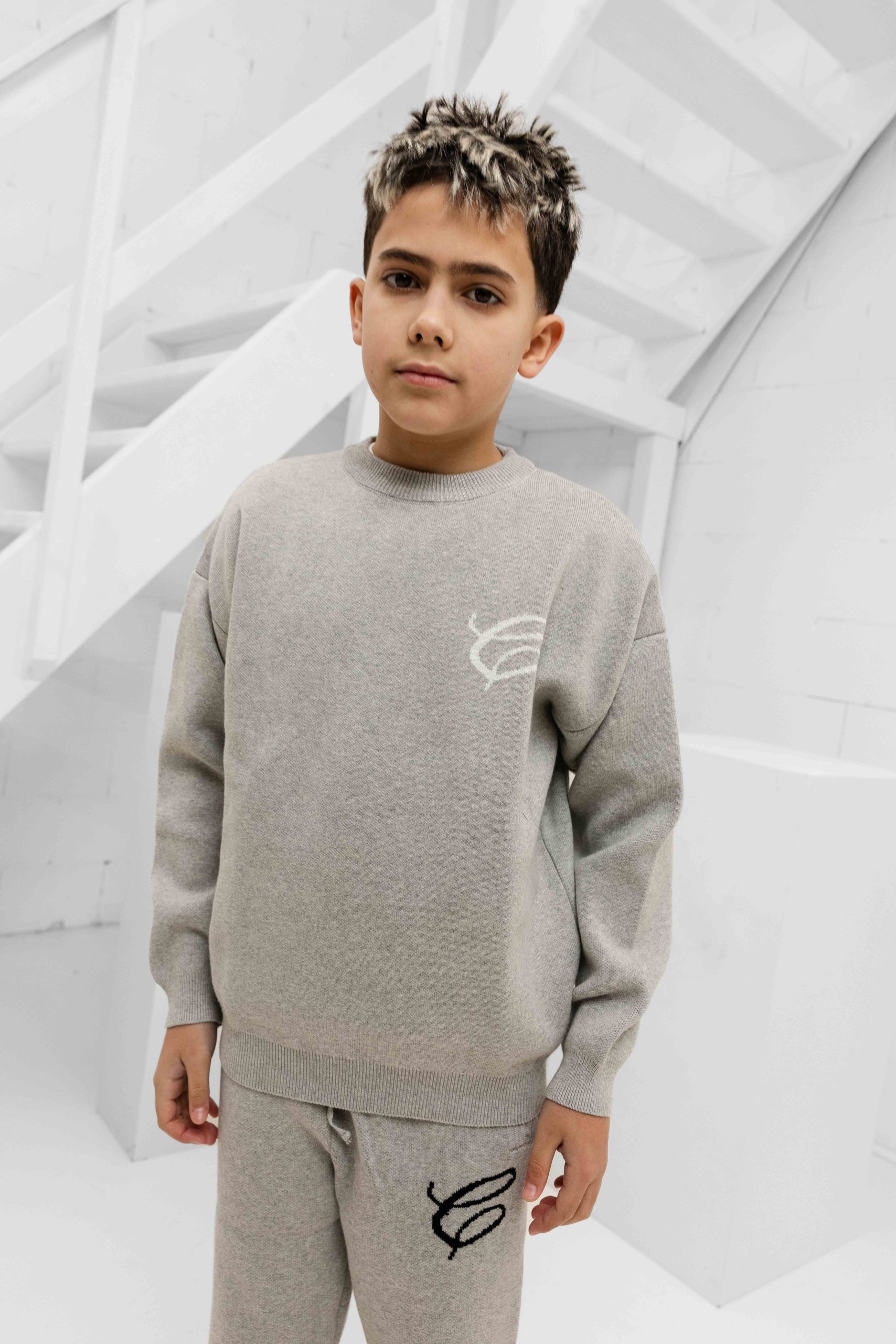Croyez Mini Essence Knit Trainingspak Kids Grijs