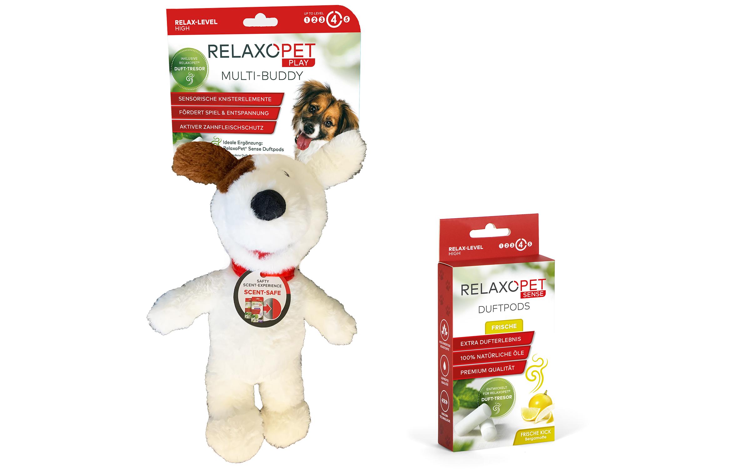 Hunde-Spielzeug Play Buddy für DuftpodsKuschelspielzeug mit Fach für Relaxopet Duftpods