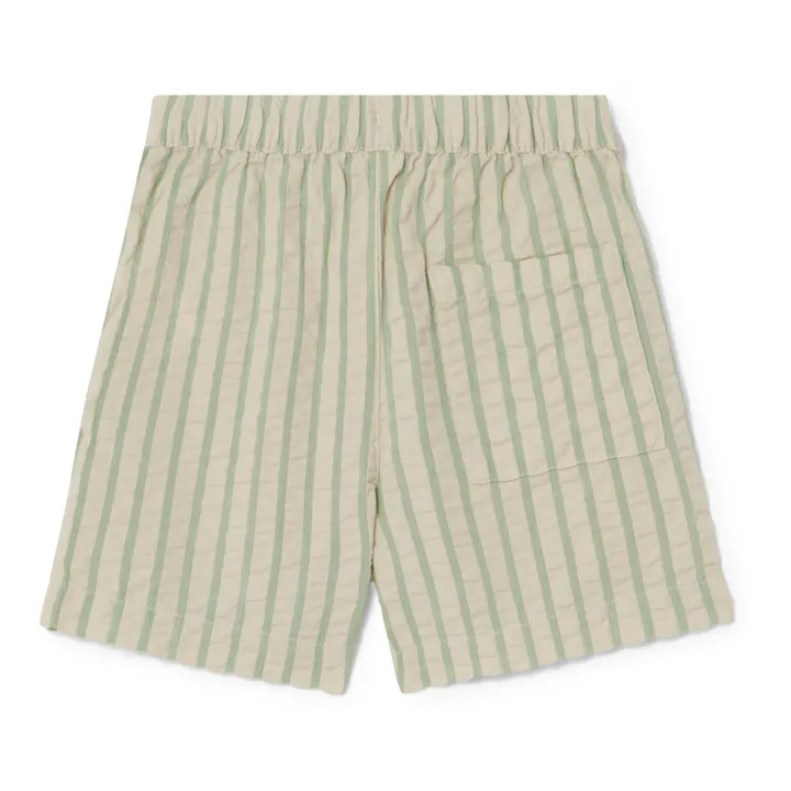 garbo&friends Short Seersucker Rayé | Vert