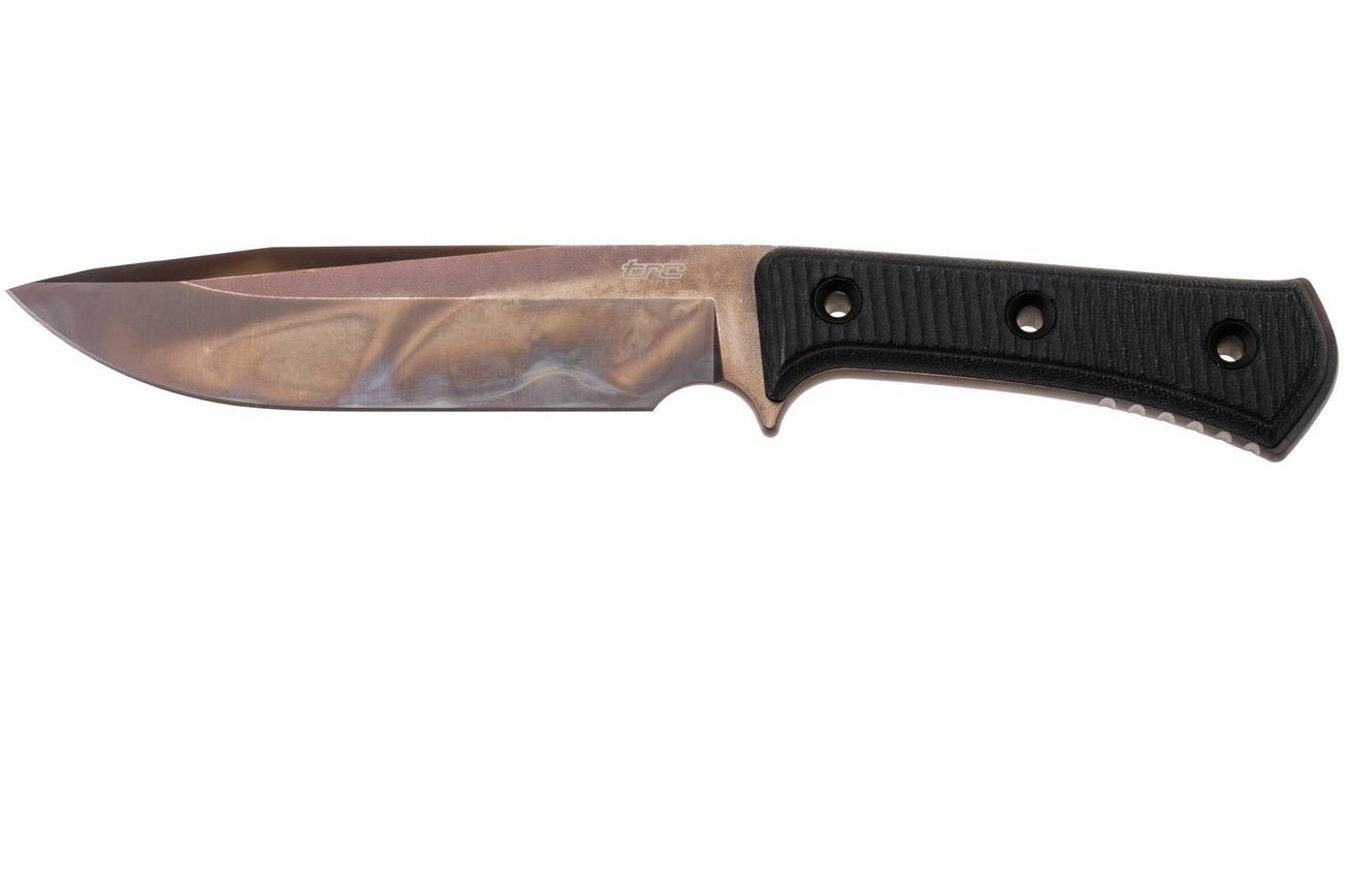 TRC Knives Apocalypse, Elmax Apocalypse Finish, Black Canvas Micarta, survivalmes
