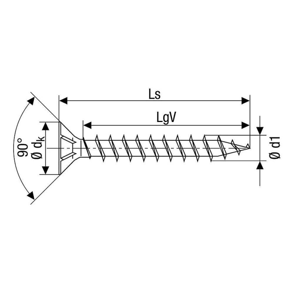 SPAX SENKHODE GUL 3X12, S 30 STK