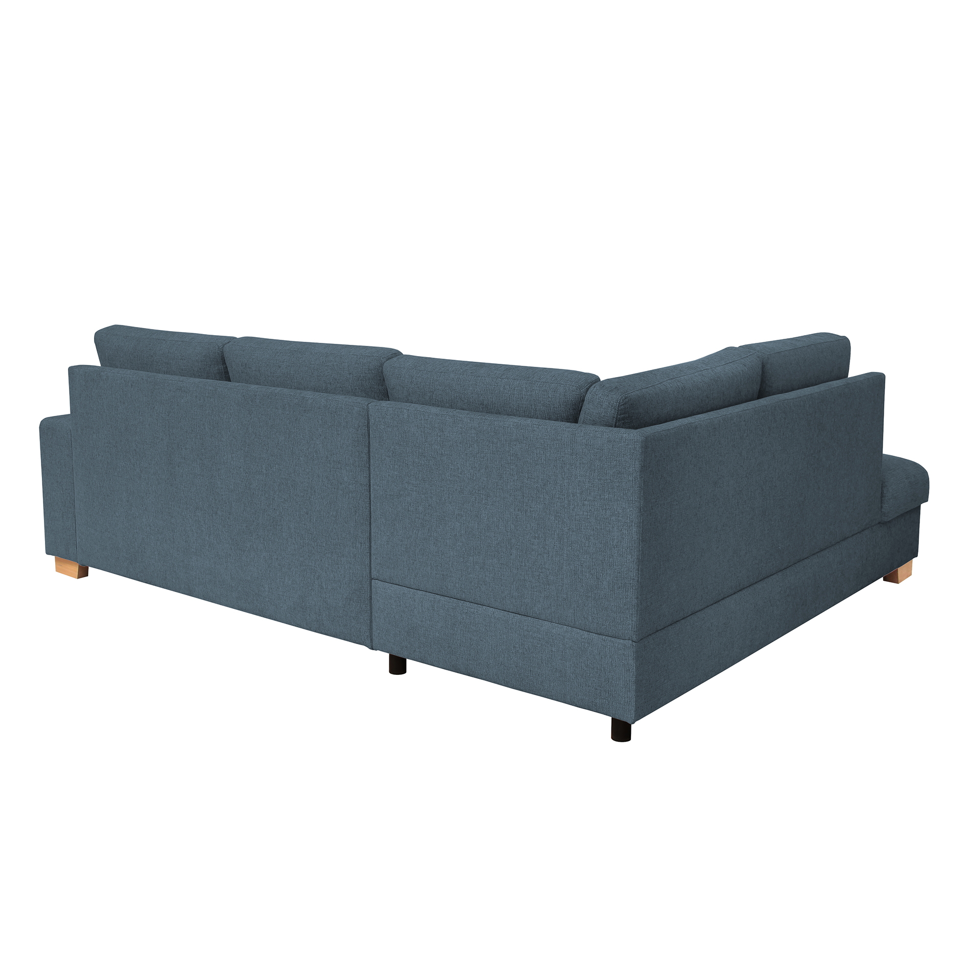 Ecksofa - marine - Liegefunktion - Staukasten - Ottomane links