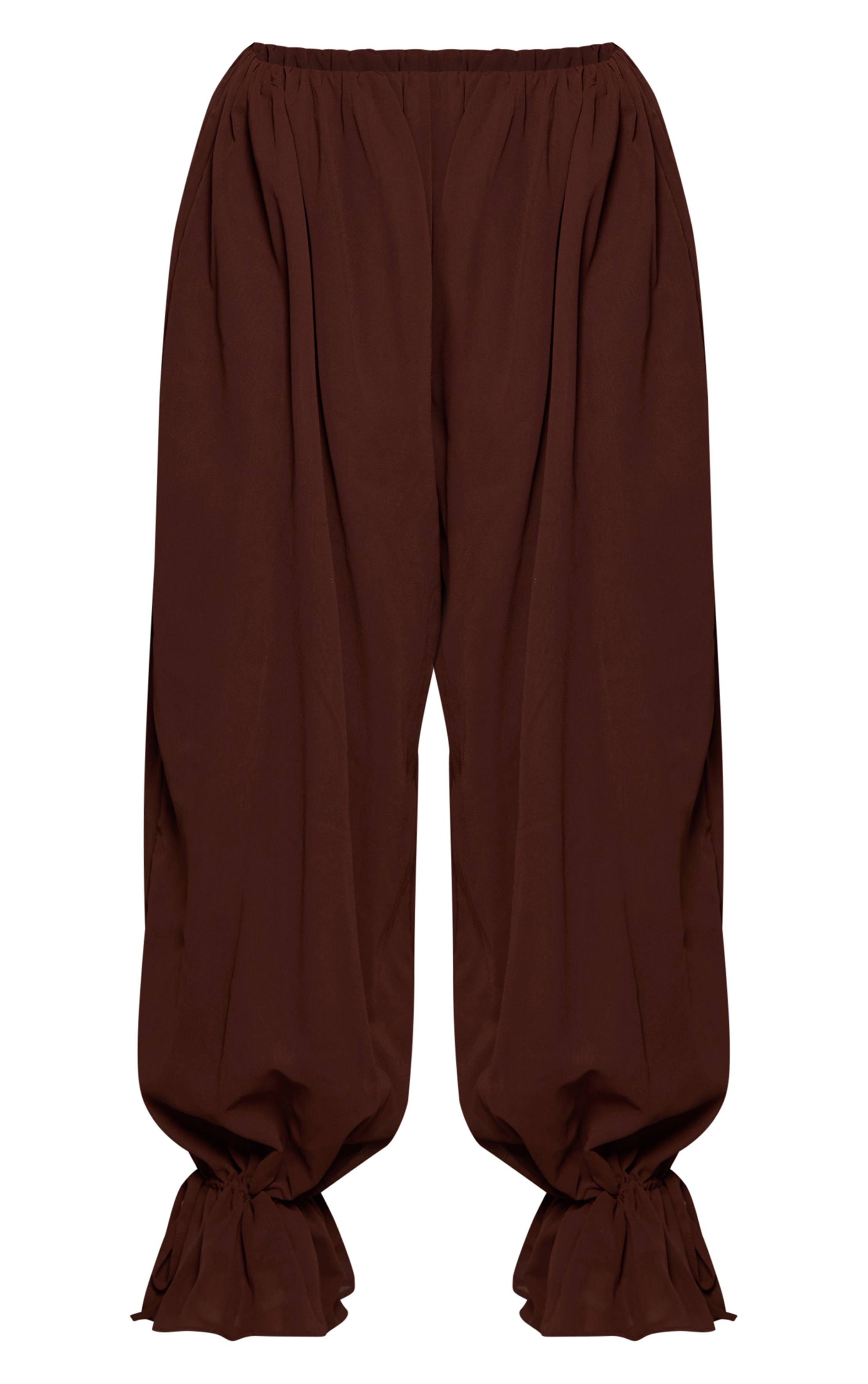 Chocolat Pantalon Ballon En Mousseline Petite Taille