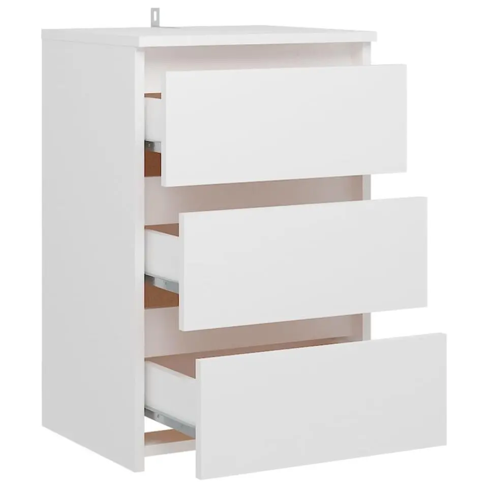 vidaXL - Nachtkastje - Wit - Bewerkt hout - 2 stuks