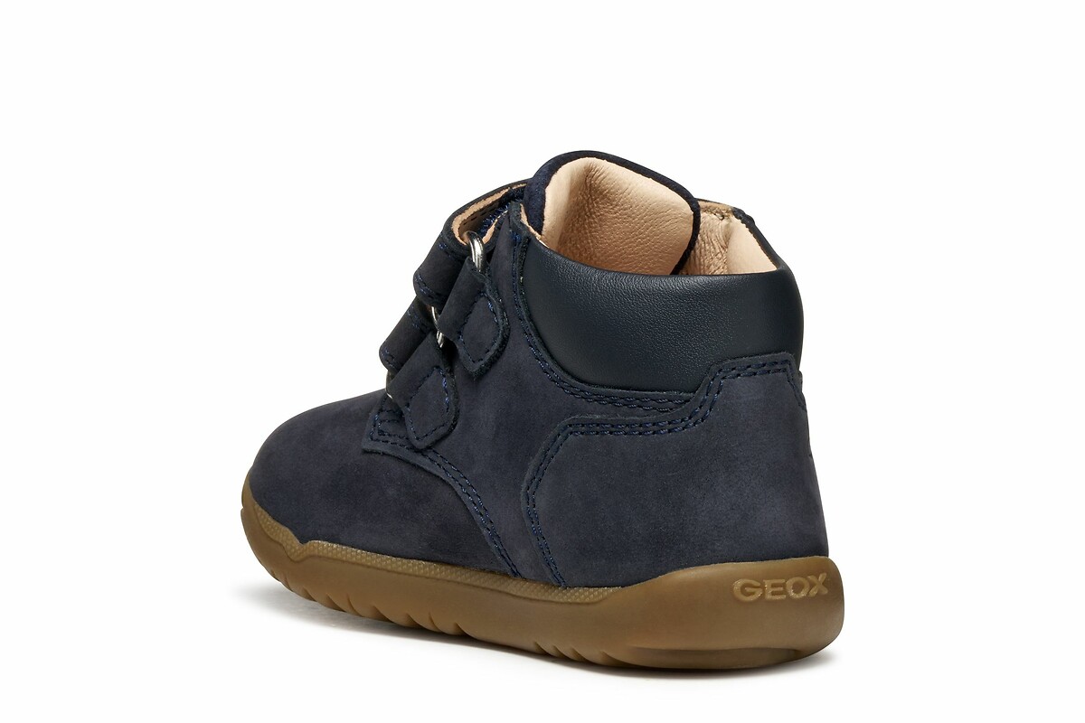 GEOX<br>Tênis de couro com velcro, primeiros passos, Macchia