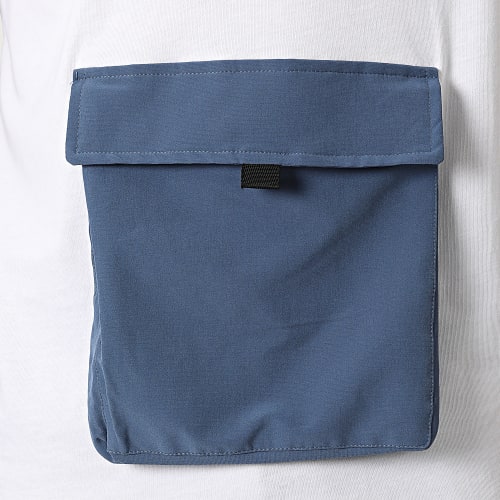 Ensemble Tee Shirt Pantalon Cargo F22-907T Blanc Bleu Clair