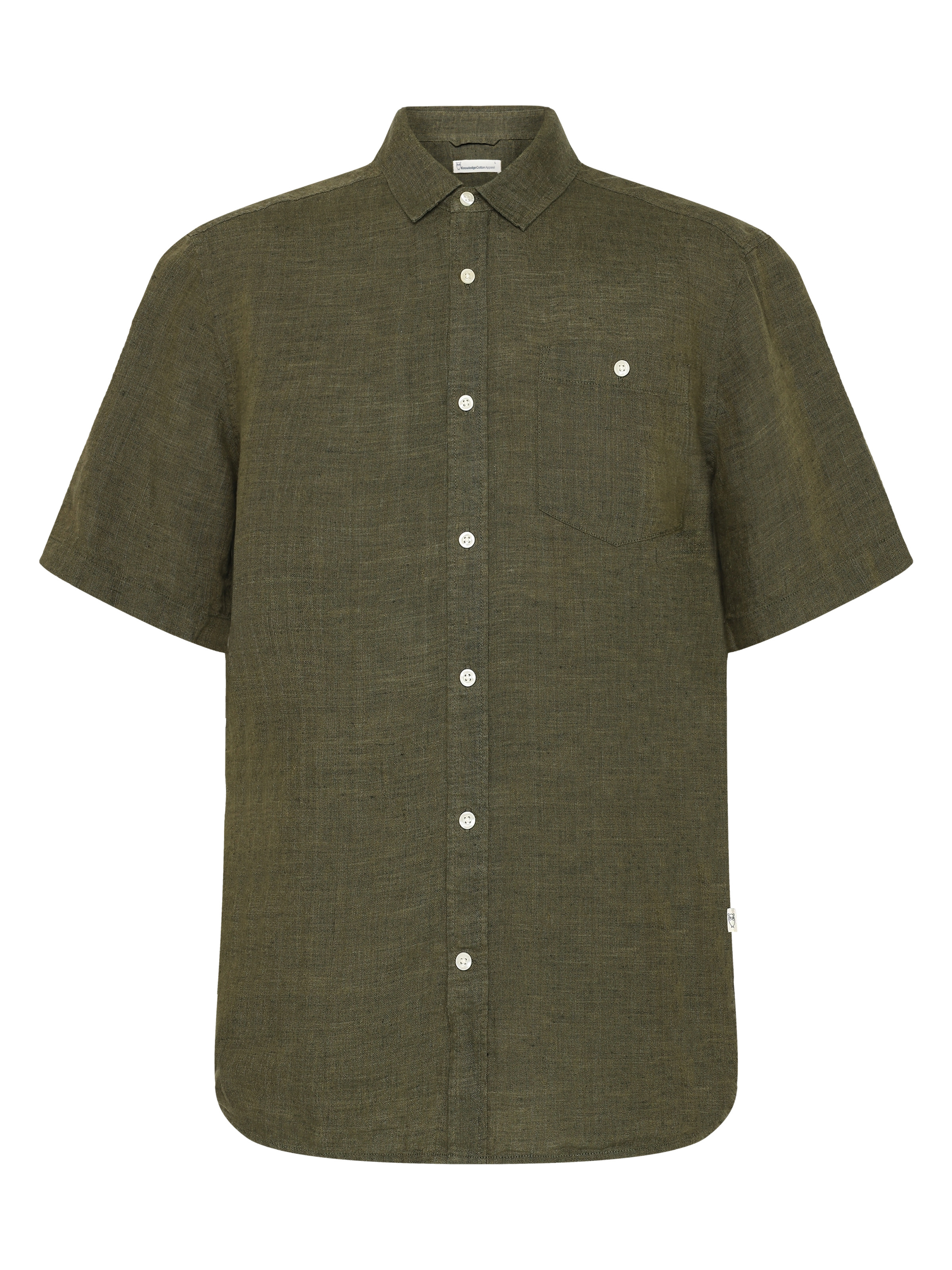 Regular Linen Short Sleeve Shirt M
