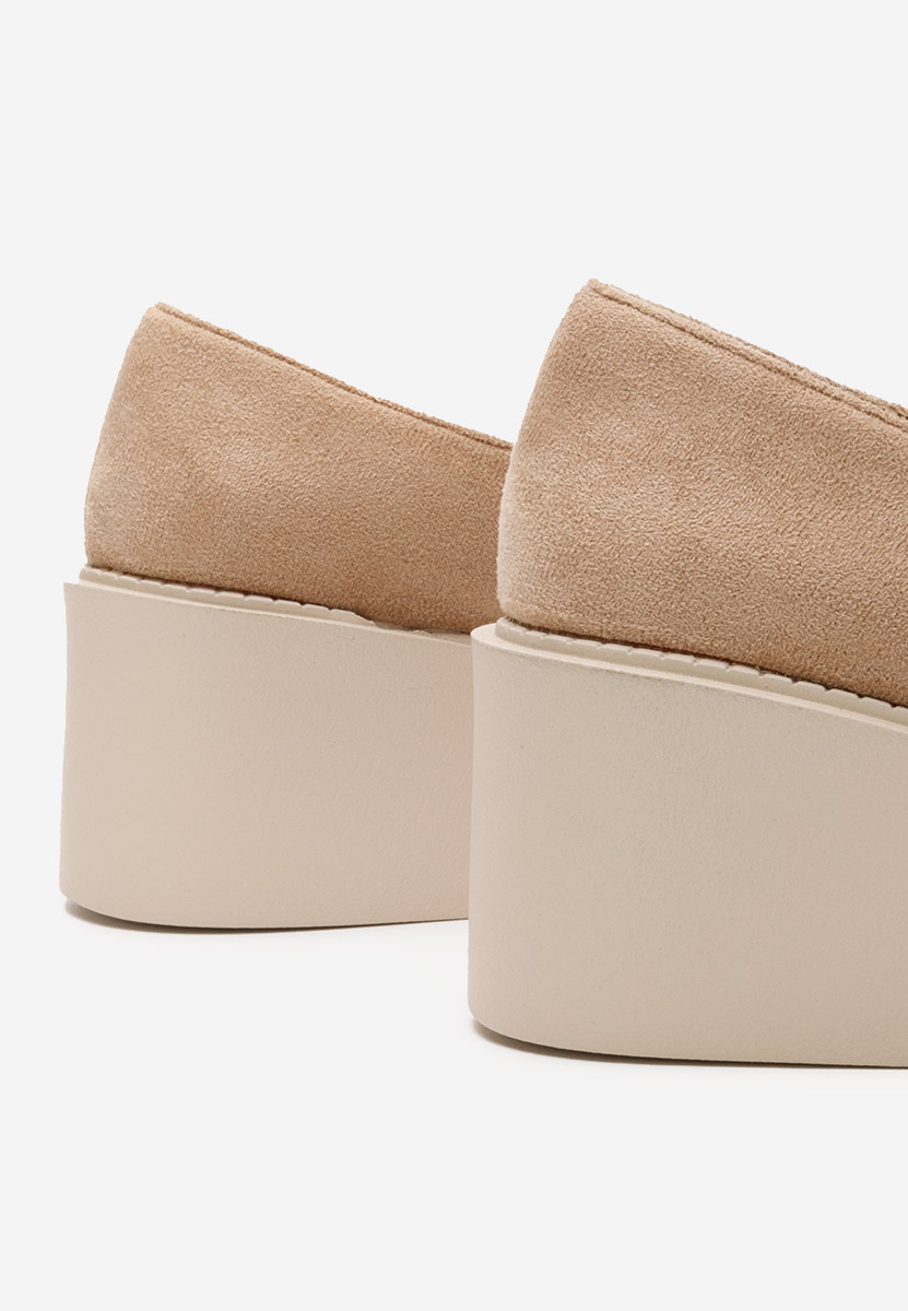 Mocassins à talon kaki Kerena