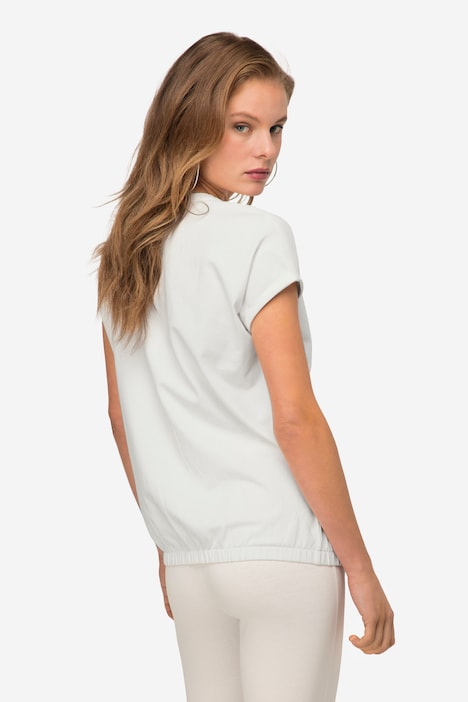 T-Shirt, oversized, Robben Motiv, Rundhals, Halbarm