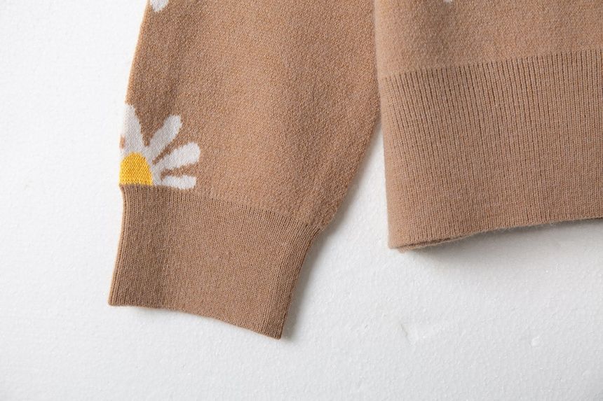 Bolgivy - Gebloemd vest met ronde hals