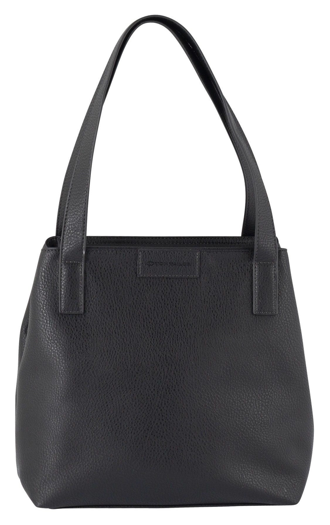 TOM TAILOR Shopper »Miri zip« aus griffigem Lederimitat mit praktischen flachen Handgriffen