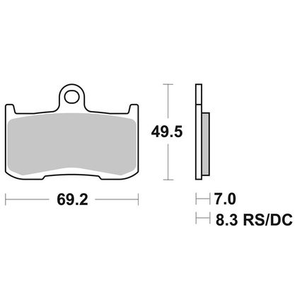 Plaquettes de freins SBS 782HS Sinter Métal Fritté avant