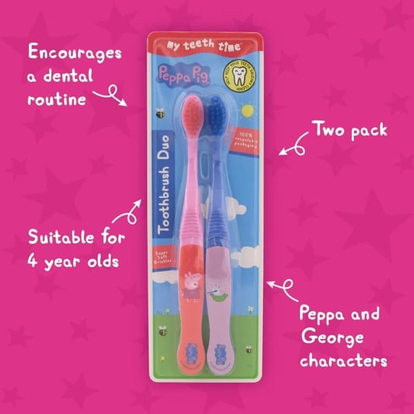 Peppa Pig Toothbrush Duo Super Soft
