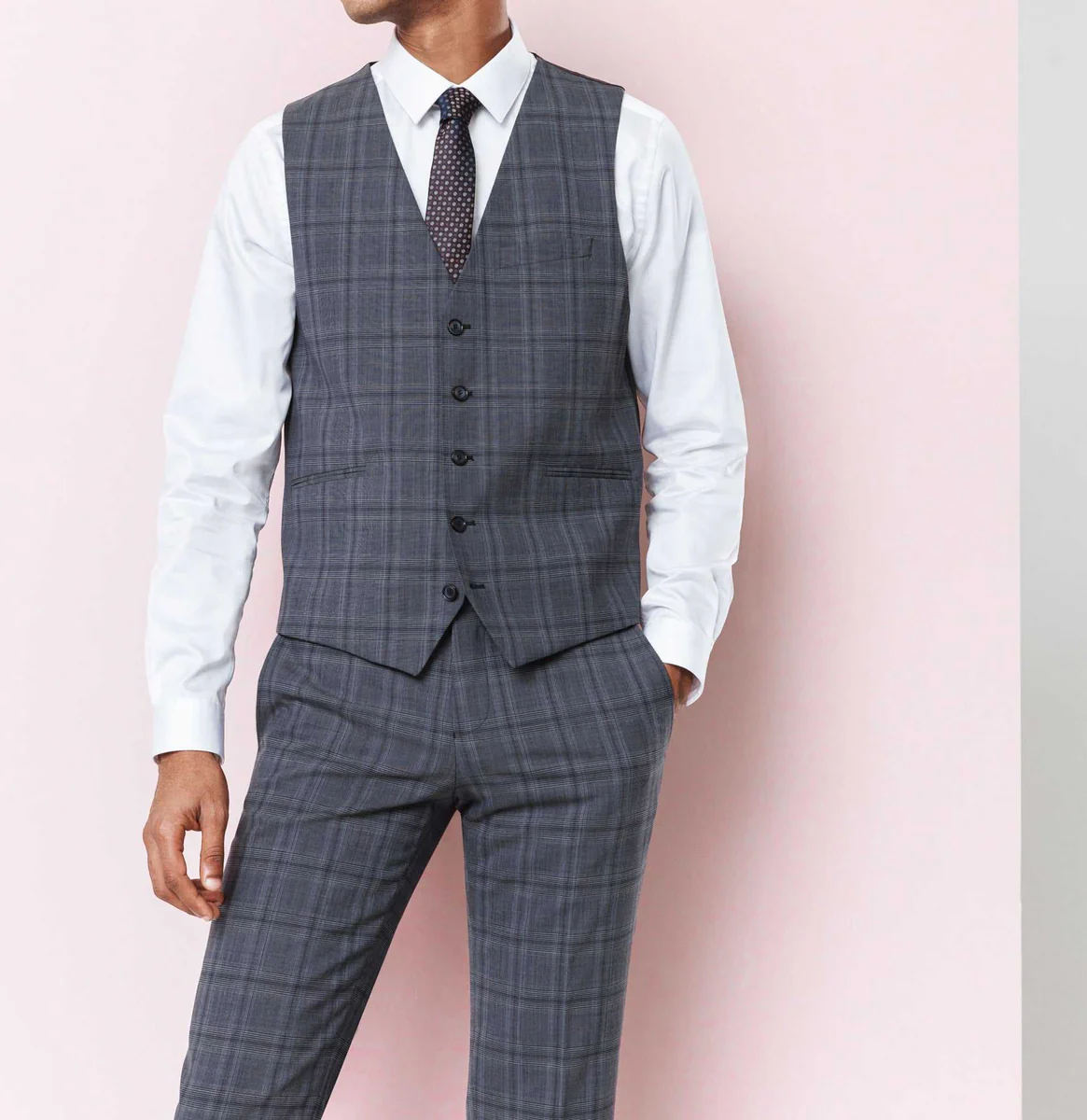 Gilet carreaux bleu 
