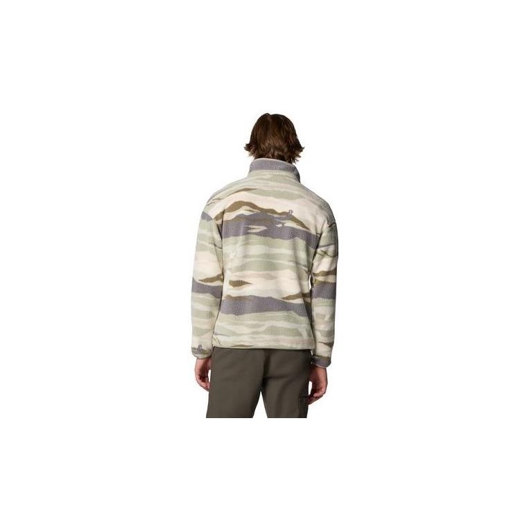 Columbia M Helvetia II Printed Half Snap Fleece Safari Rouge Valley