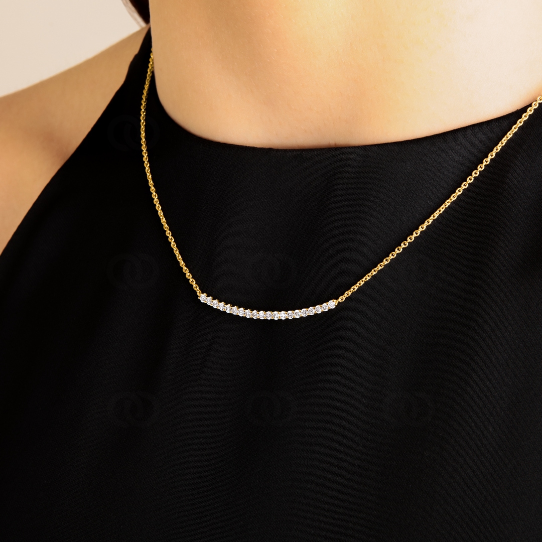 0.50 Karat Diamantencollier 750/18 K Gelbgold