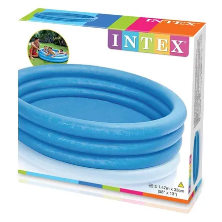 Intex Crystal Pool / Kinder Planschbecken blau
