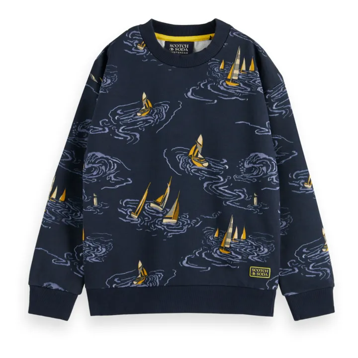 Scotch & Soda Sweat Voiliers | Bleu nuit