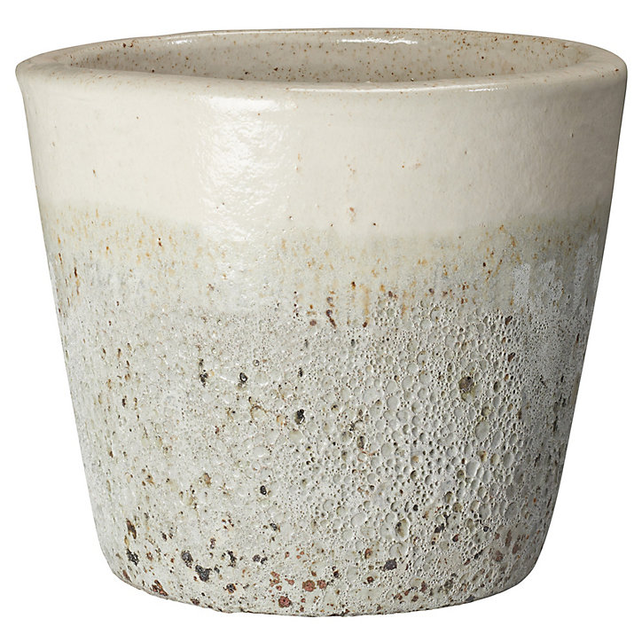 Vase Seaside en terre cuite émaillée artisanale diamètre 28cm Deroma
