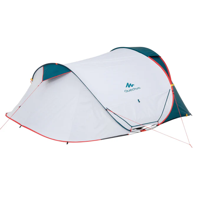 Decathlon Quechua - Barraca de Camping Impermeável Quechua 2 Second XL Fresh & Black para 3 Pessoas